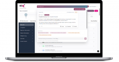 ETQ Positions Artificial Intelligence as a Partner to Quality Professionals With Reliance AI